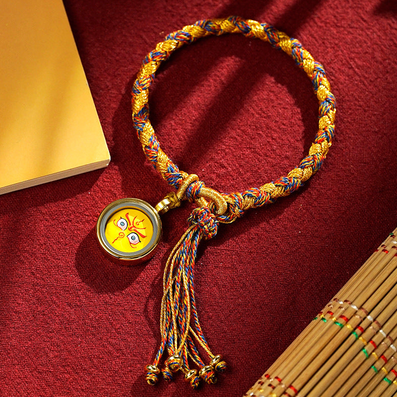 BWOOOH Handmade Tibetan Five God Of Wealth Dragon Scale Rope Luck Braid Bracelet