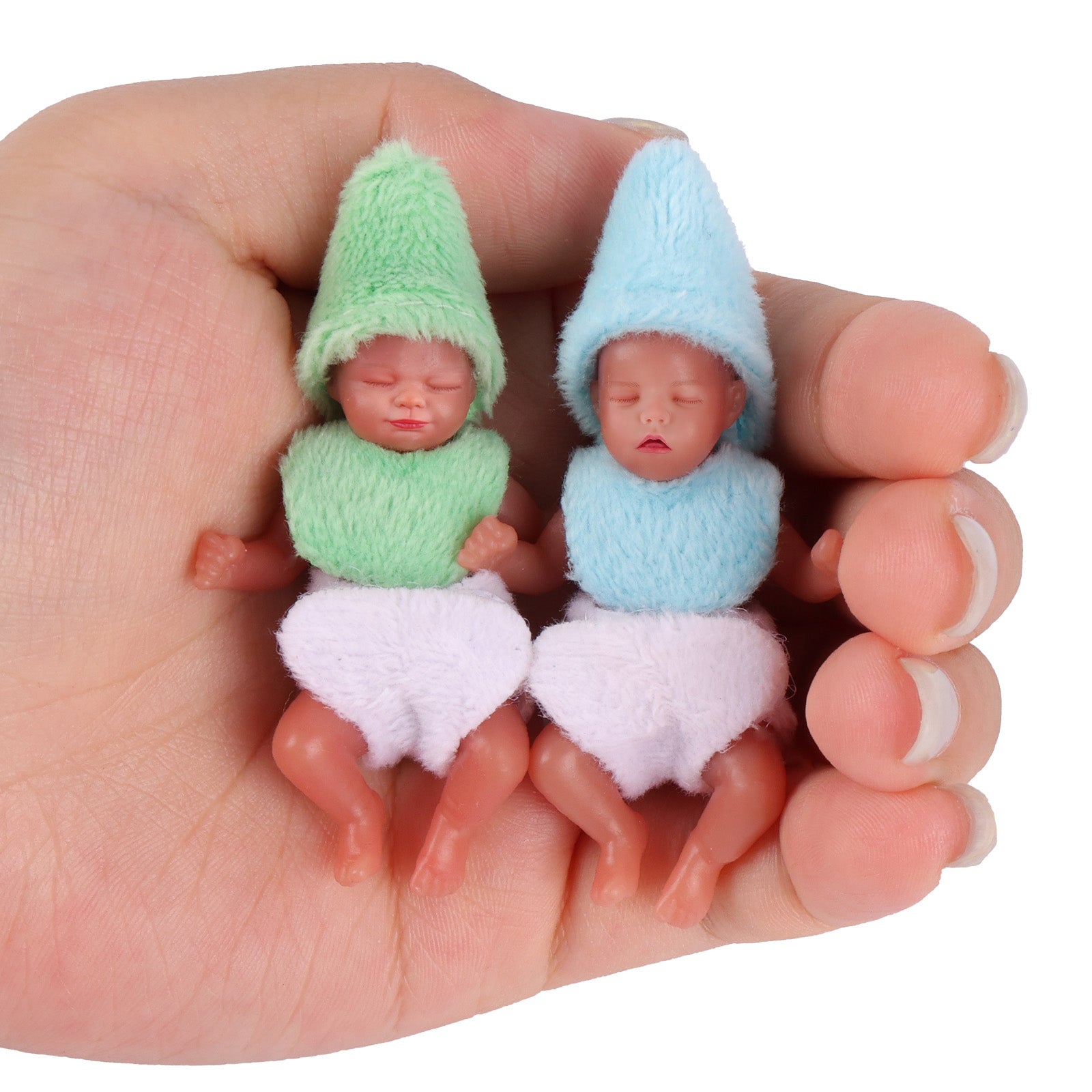 Full Platinum Solid Silicone Star Product 3 Inches Mini Sleeping Baby Doll Girl with Free Delicate Furniture Accessories