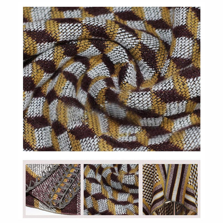 BWOOOH Tibetan Shawl Classic Pattern Winter Cozy Warm Tra