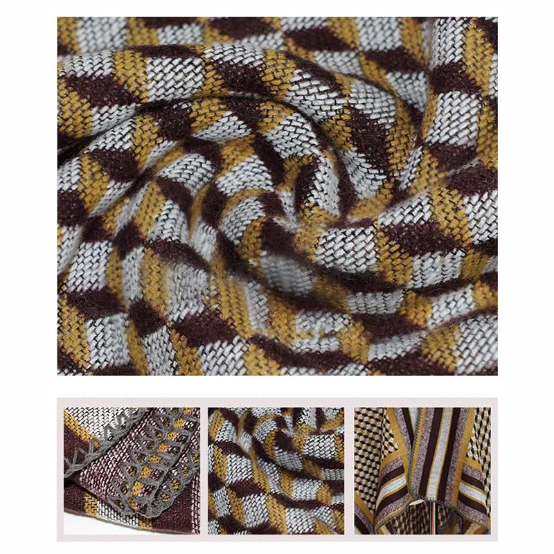 BWOOOH Tibetan Shawl Classic Pattern Winter Cozy Warm Tra