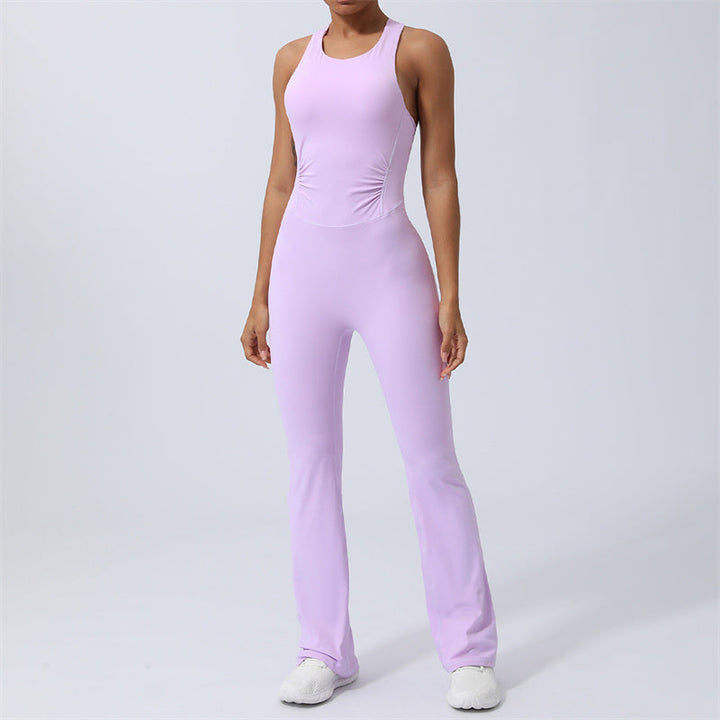 BWOOOH printed yoga pants - Women Workout Crisscross Sleeveless Flar