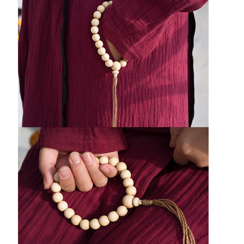 BWOOOH Natural Abelia Biflora Wood Blessing Wrist Mala