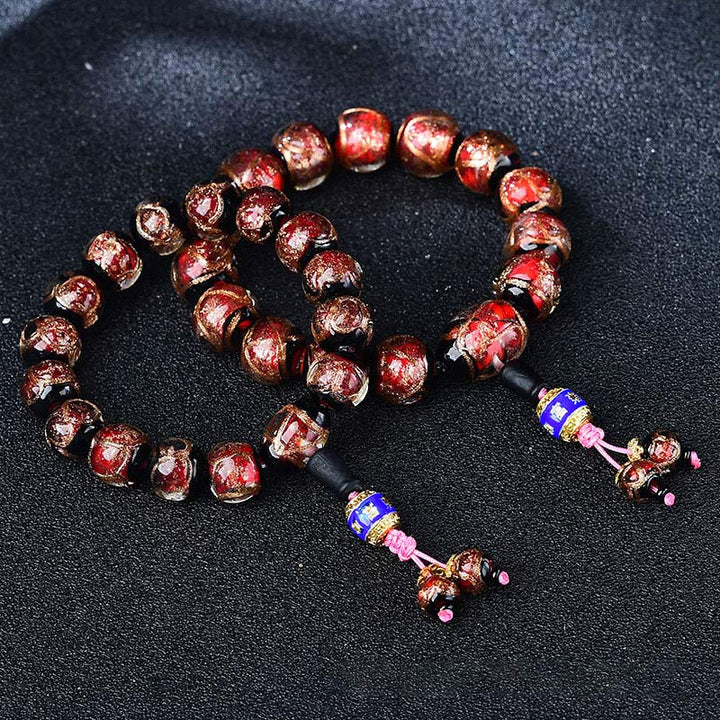 BWOOOH Tibetan Dragon Vein Agate Healing Bracelet  -  Dragon Tibetan bracelet for spiritual healing and mindful living
