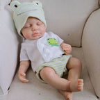 Mia 12-inch Pure Silicone Rebirth Baby Doll, Solid Body, Bathable, Realistic Newborn Shape, Collectible Doll