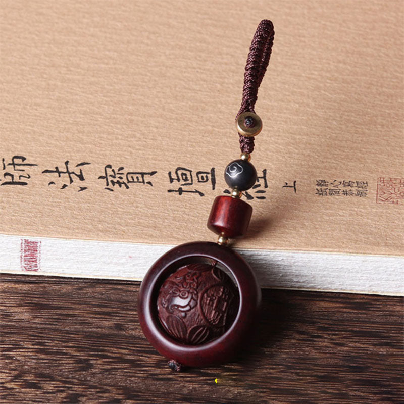 BWOOOH Tibetan Small Leaf Red Sandalwood Ebony Luck Prote