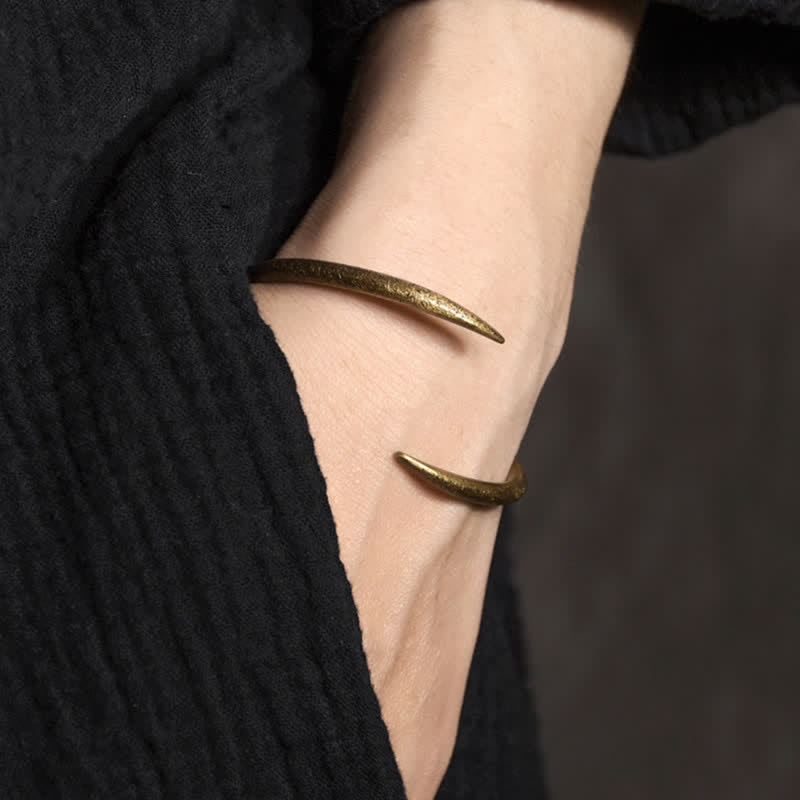 BWOOOH Simple Design Copper Luck Adjustable Cuff Bracelet | natural stone spiritual bracelet for healing and mindful living