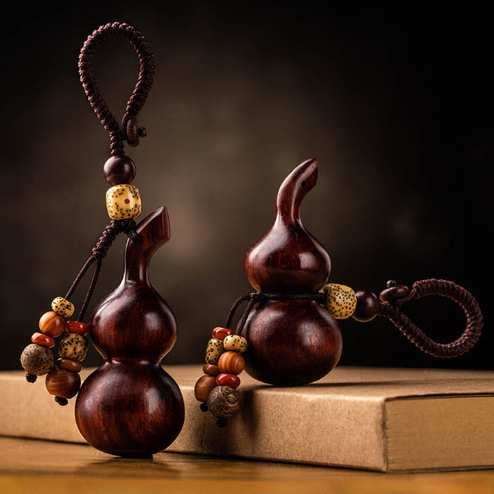 BWOOOH Tibetan Ebony Small Leaf Red Sandalwood Gourd Luck