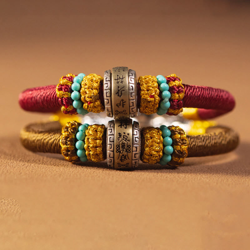 BWOOOH Handmade Tibetan Amulet King Kong Knot Luck Protection Braided Bracelet