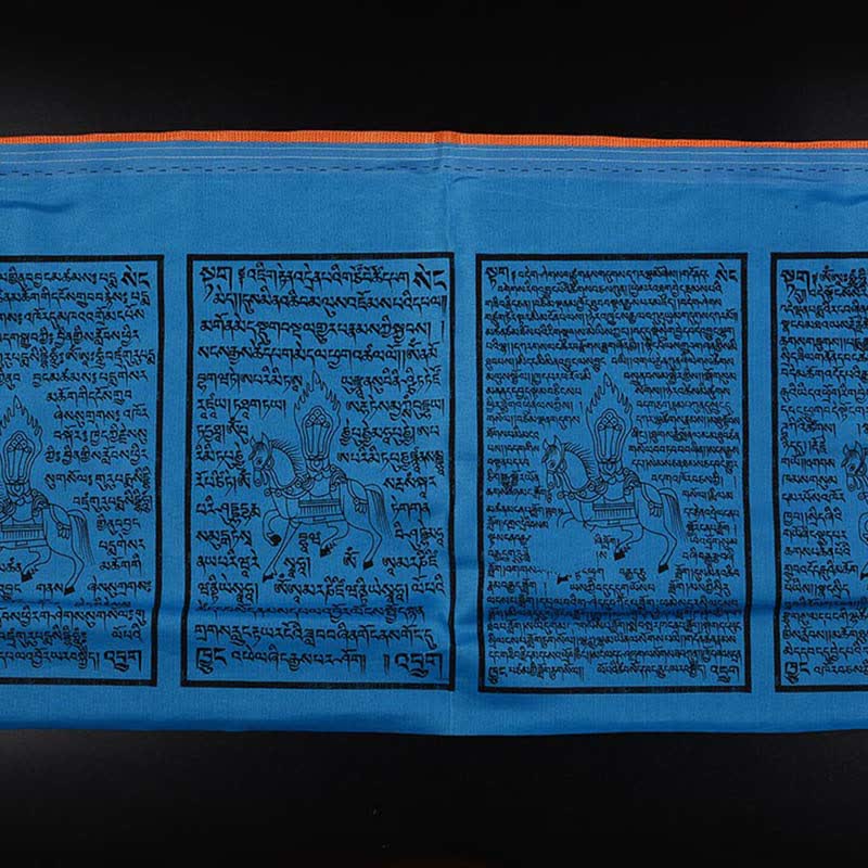 Buddha Stones Tibetan 5 Colors Windhorse Auspicious Outdoor 25 Pcs Prayer Flag