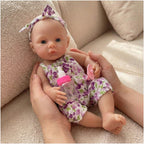SilkyDream 12-inch All-Silicone Rebirth Doll - Washable, Flexible Limbs, Taiwanese Acrylic Realistic Sleeping Eyes, 1kg Realistic Touch Comforting Doll