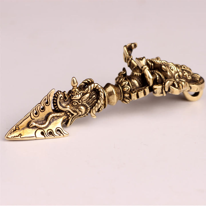 BWOOOH Tibetan Ganesh Ganpati Elephant God of Wealth Dorje Vajra Spiritual Power Necklace Pendant