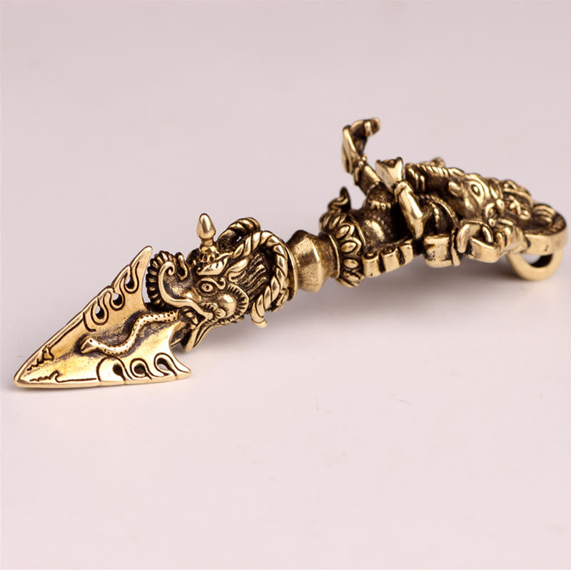 BWOOOH Tibetan Ganesh Ganpati Elephant God of Wealth Dorje Vajra Spiritual Power Necklace Pendant