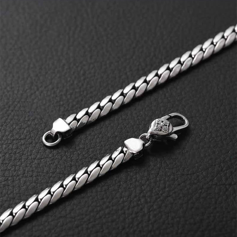 BWOOOH Double Dorje Vajra Strength Punk Copper Chain Bracelet Necklace