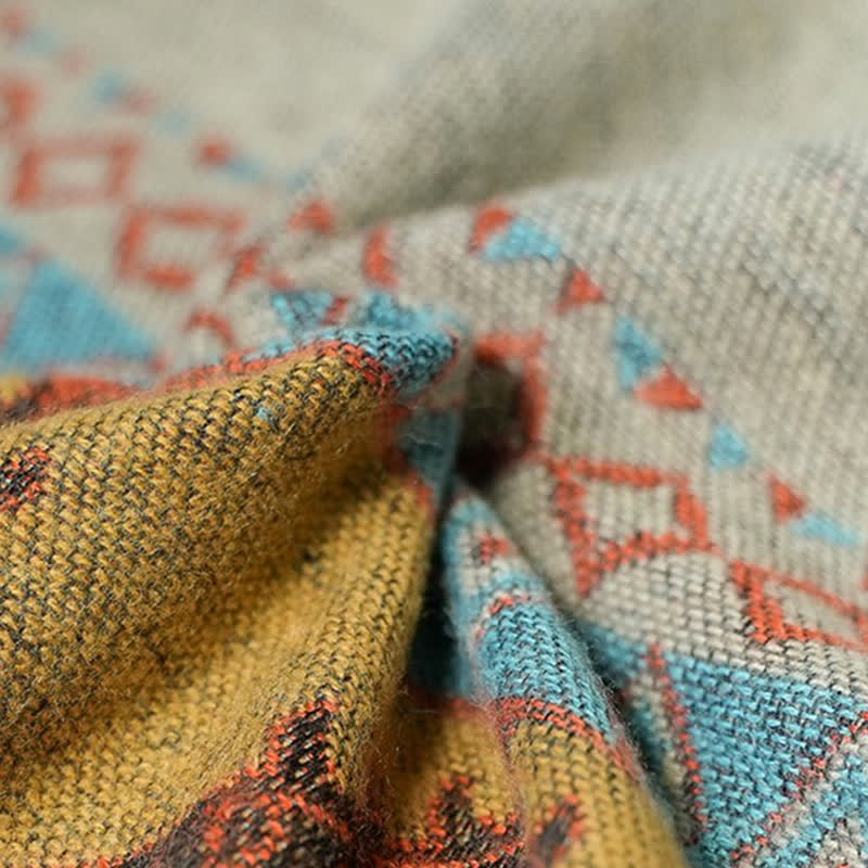 BWOOOH Tibetan Shawl Diamond Pattern Winter Warm Cloak Sc