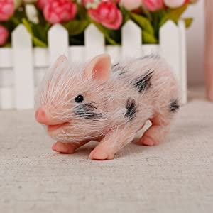 [New Doll] 5 Inches Mini Full Silicone Piglet Lifelike Animal Pig Doll Named Kiki