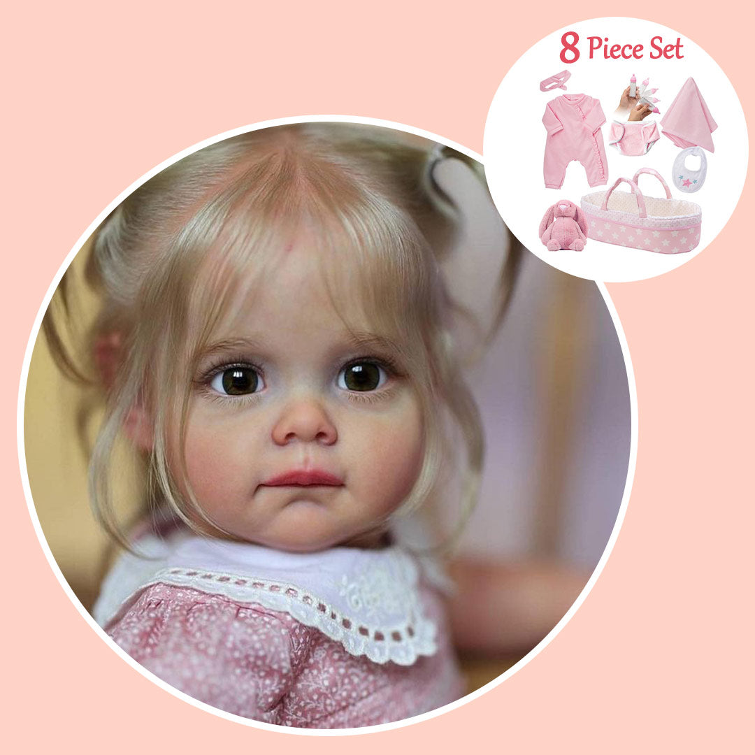 [Dolls with "Heartbeat" and Sound] 12'' & 15'' Awake Maggi Aislinn Realistic Full Body Silicone Reborn Baby Girl With Granny Grey Hair