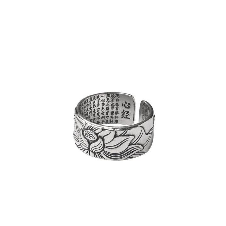 BWOOOH Tibetan Lotus White Copper Enlightenment Ring