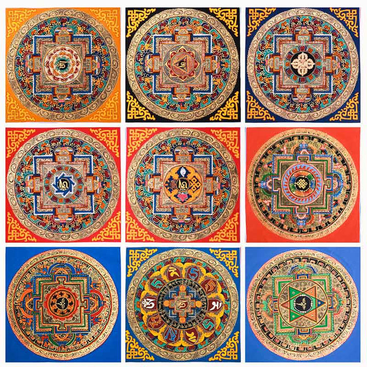 BWOOOH Tibetan thangka Buddhist painting - Tibetan Handmade Thangka Painting B