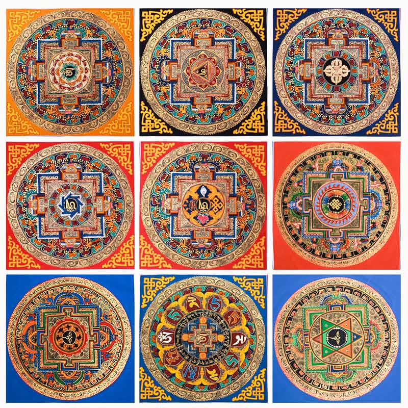 BWOOOH Tibetan thangka Buddhist painting - Tibetan Handmade Thangka Painting B