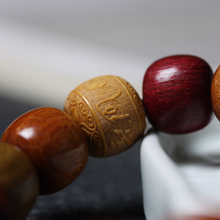 BWOOOH Tibet Various Wood Om Mani Padme Hum Purity Bracelet