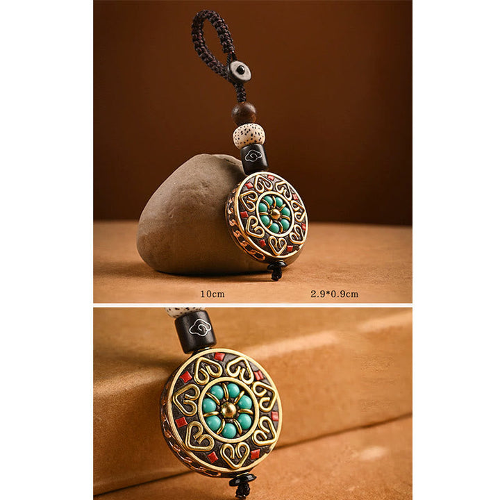 BWOOOH Tibetan Om Mani Padme Hum Bodhi Seed Peace Key Chain | Bodhi Seed Tibetan bracelet