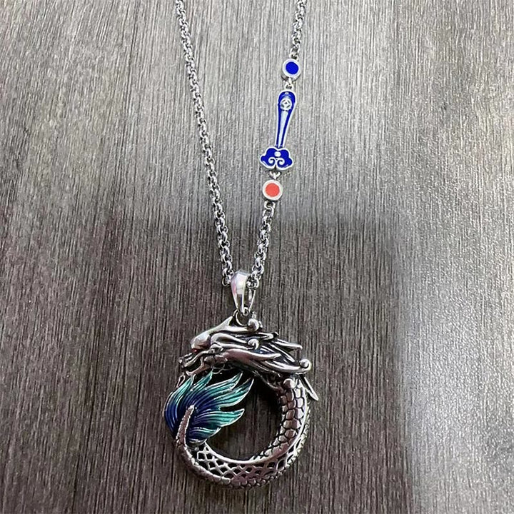 BWOOOH Tibetan Copper Dragon Strength Necklace