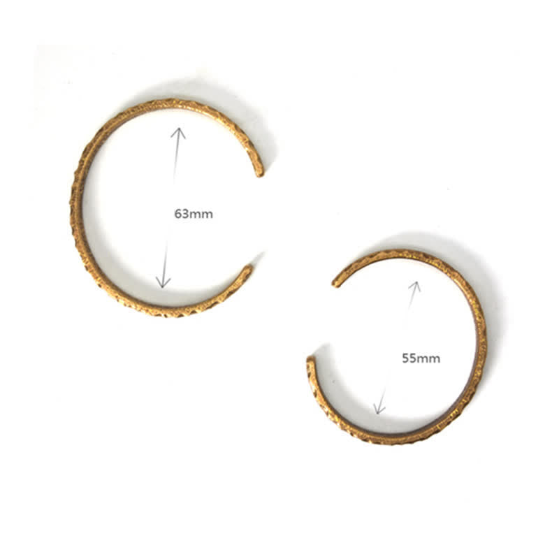 BWOOOH Lava Rock Stone Copper Balance Cuff Bracelet Bangle