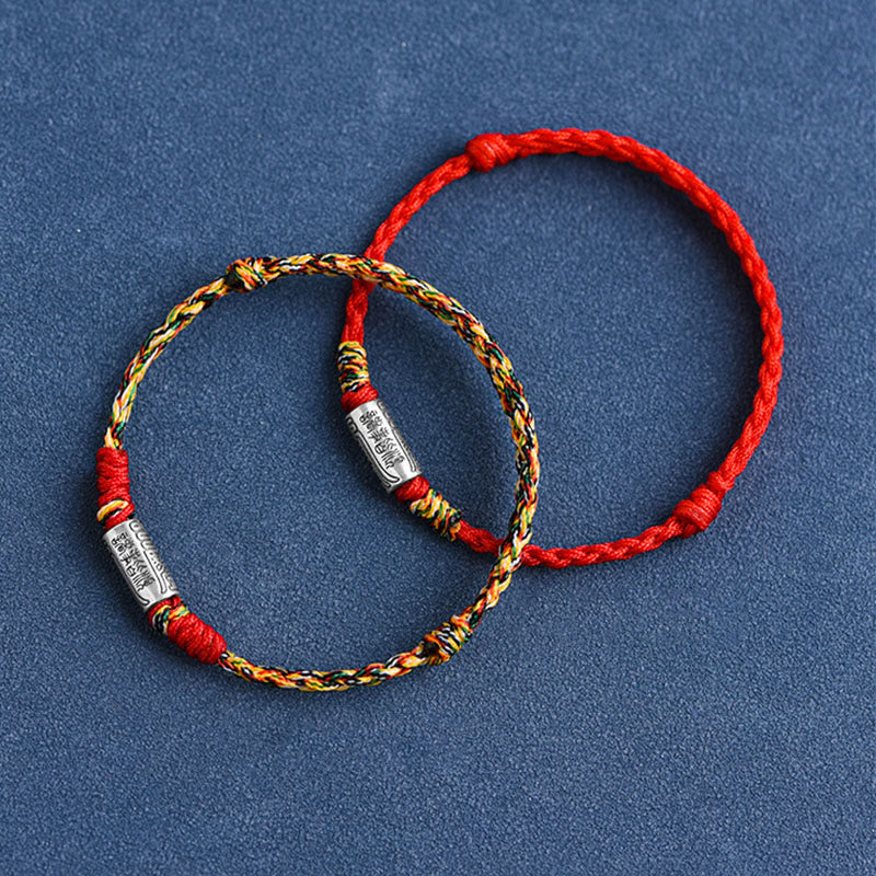 BWOOOH Handcrafted 925 Sterling Silver Everything Goes Well Design Protection Strength Bracelet Anklet