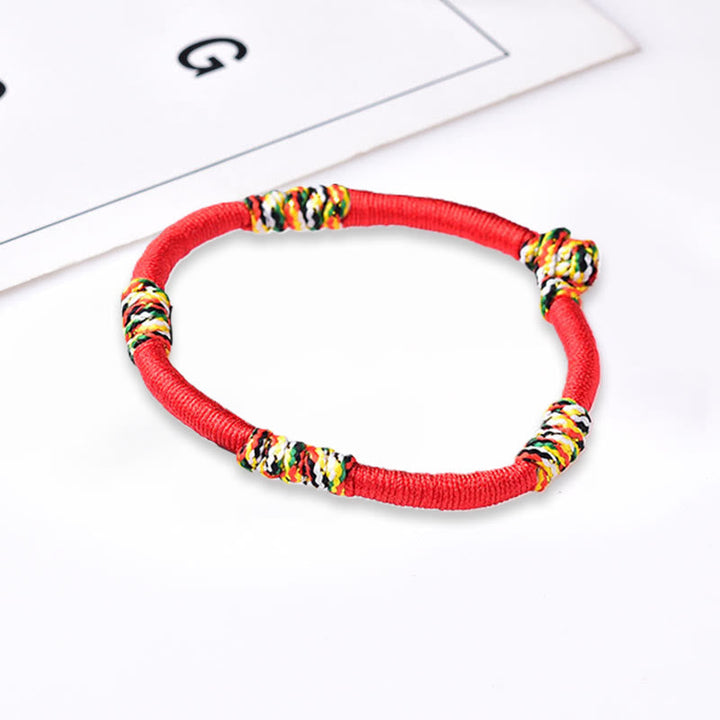 BWOOOH Tibetan Handmade Colorful King Kong Knot Lucky Protection Braid String Bracelet