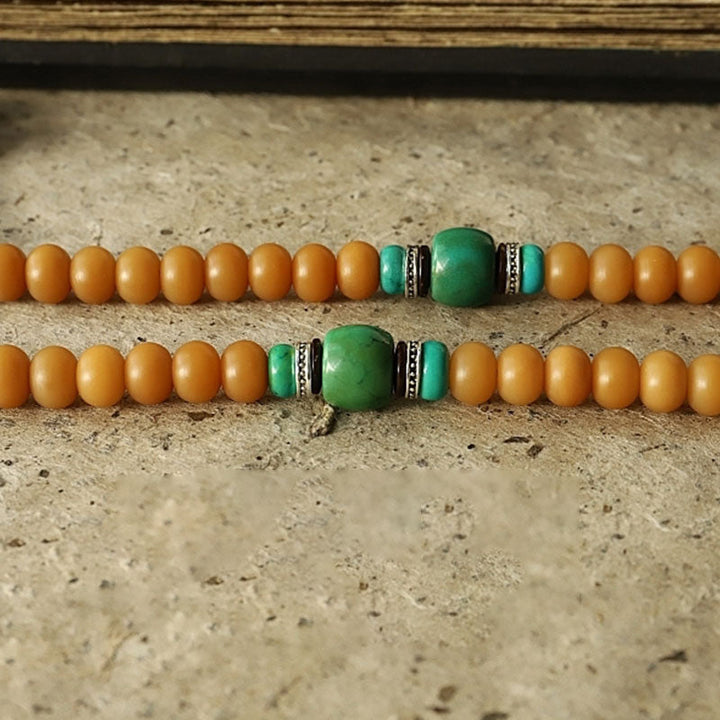 BWOOOH Tibet 108 Mala Beads Bodhi Seed Bagua Vajra Wealth Bracelet