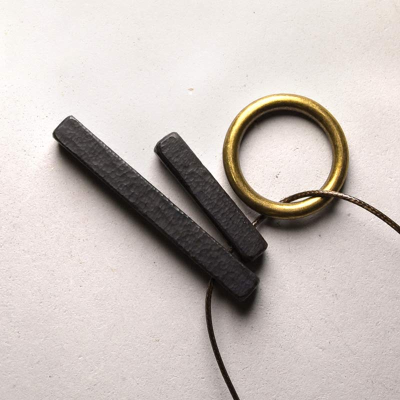 BWOOOH Zen Circle Ebony Wood Enlightenment Necklace Pendant