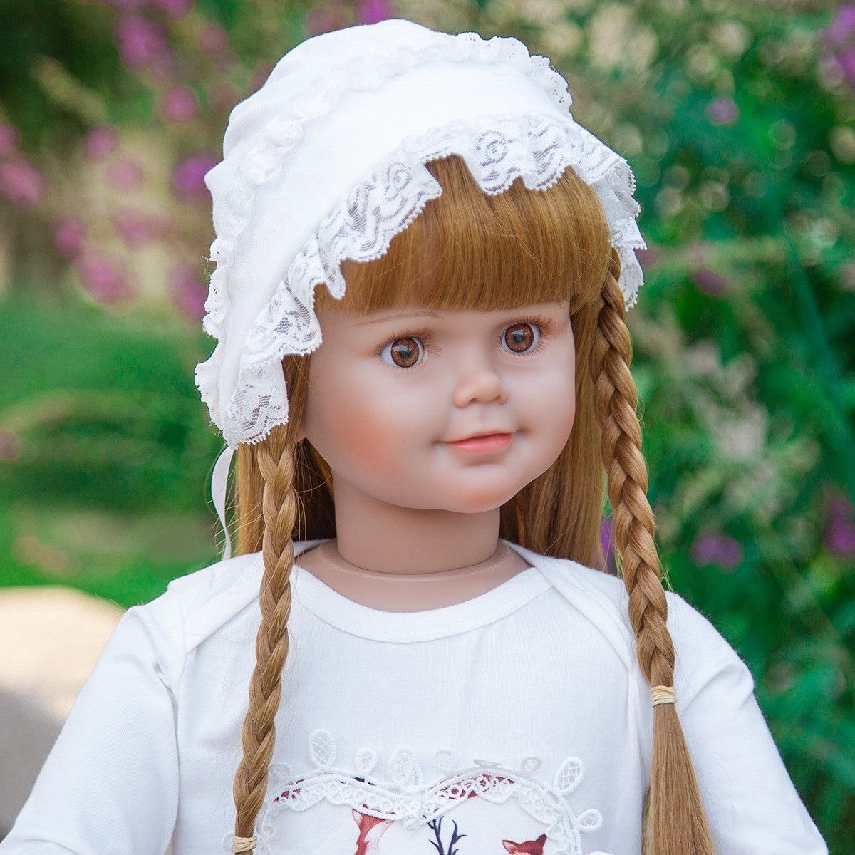 32-inch All-Silicone Rebirth Doll - Cute Emma Style, Full Body Soft Silicone, Movable, Water-Cleanable, Realistic Baby Companion Toy