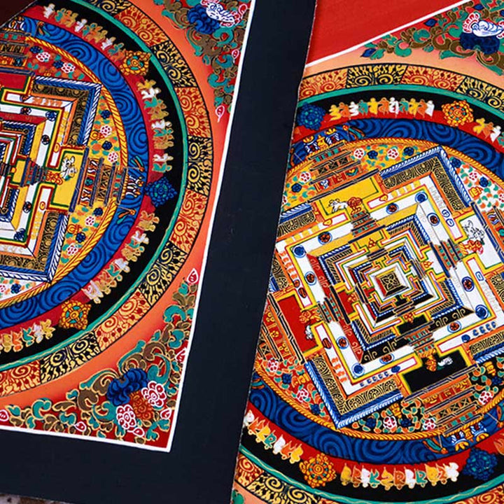BWOOOH Tibetan thangka Buddhist painting - Tibetan Handmade Thangka Mandala Pa