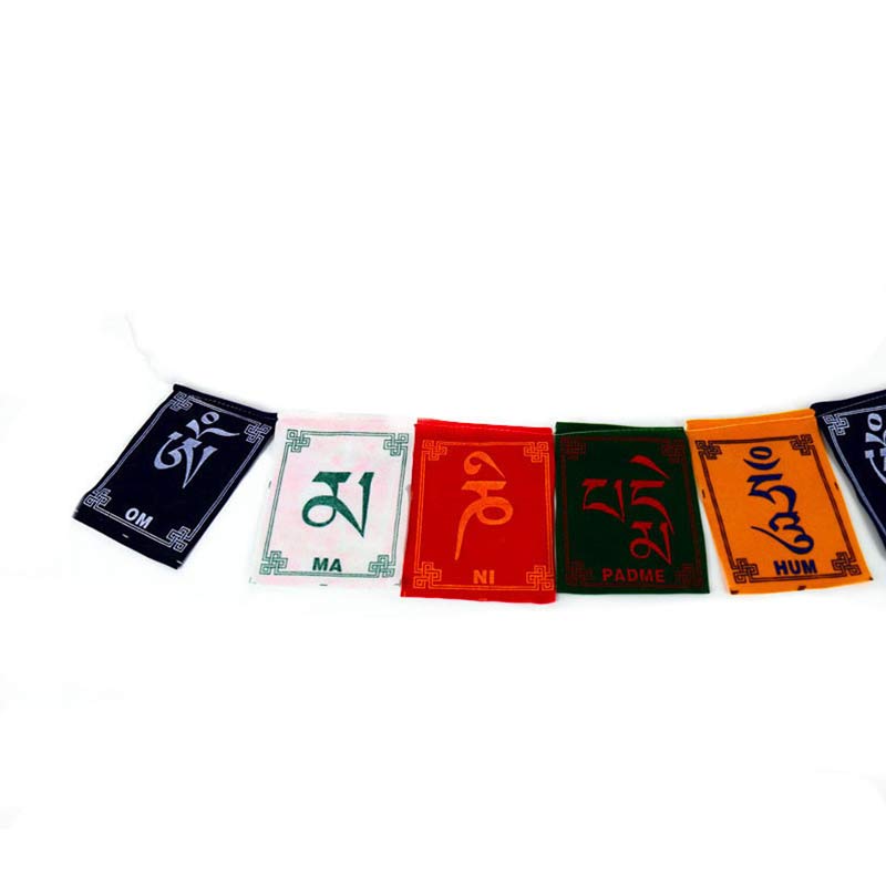 BWOOOH Tibetan Blessing Windhorse Om Mani Padme Hum Outdoor Car Prayer Flag Decoration | spiritual healing bracelet