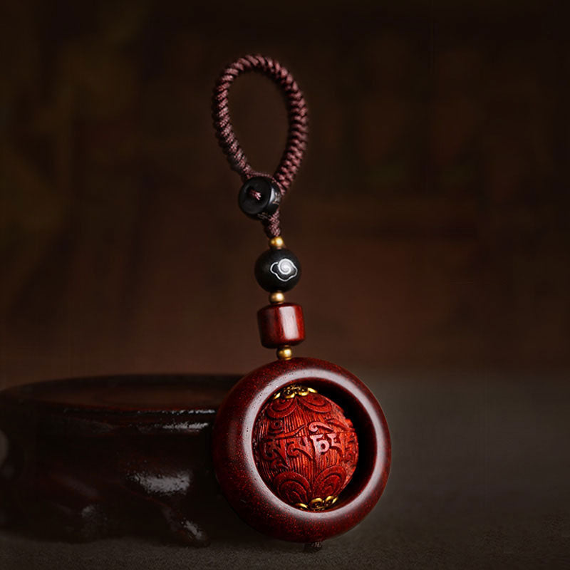 BWOOOH Tibetan Small Leaf Red Sandalwood Ebony Luck Prote