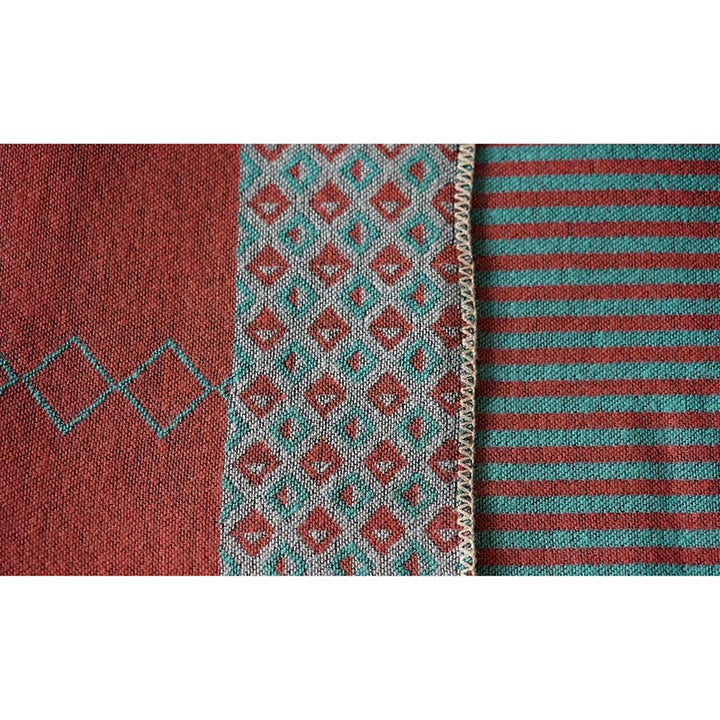 BWOOOH Tibetan Shawl Striped Diamond Pattern Winter Warm 