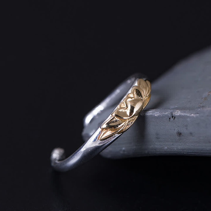 BWOOOH 925 Sterling Silver Lotus Flower New Beginning Ring