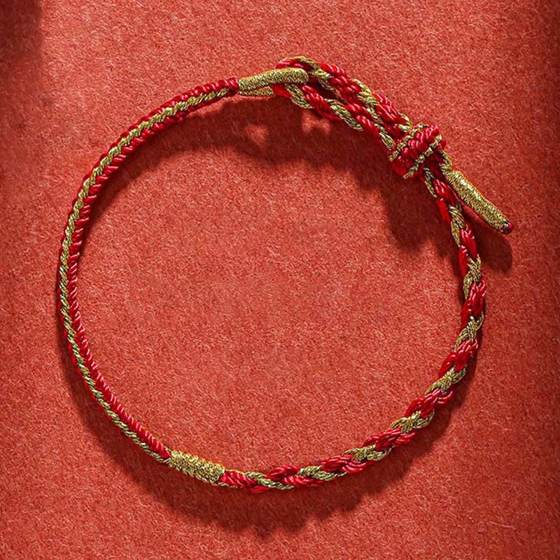 BWOOOH Handmade Chinese Zodiac Rabbit Rooster Rat Horse Dragon Protection Braid String Bracelet