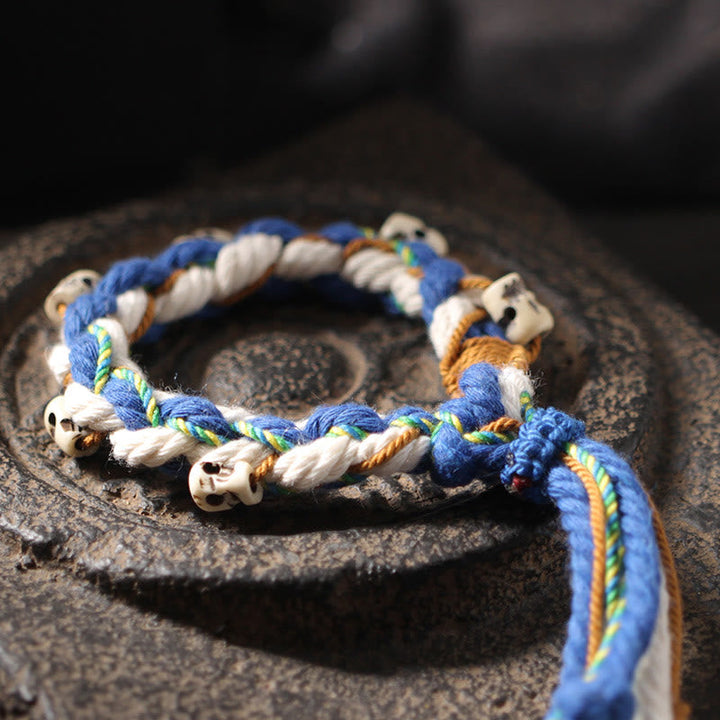 BWOOOH Tibetan Zakiram Goddess of Wealth Bead Engraved Handmade Luck Bracelet | spiritual healing bracelet
