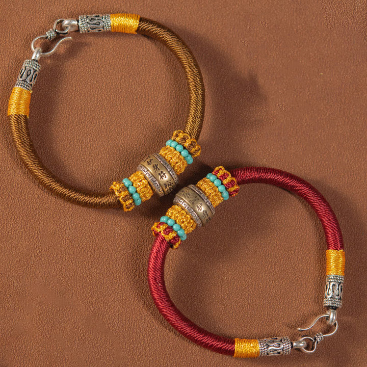 BWOOOH Handmade Tibetan Amulet King Kong Knot Luck Protection Braided Bracelet