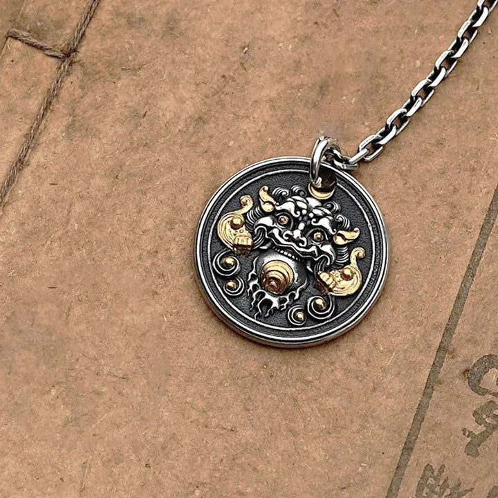 BWOOOH Tibetan Kirtimukha Amulet Healing Necklace Pendant