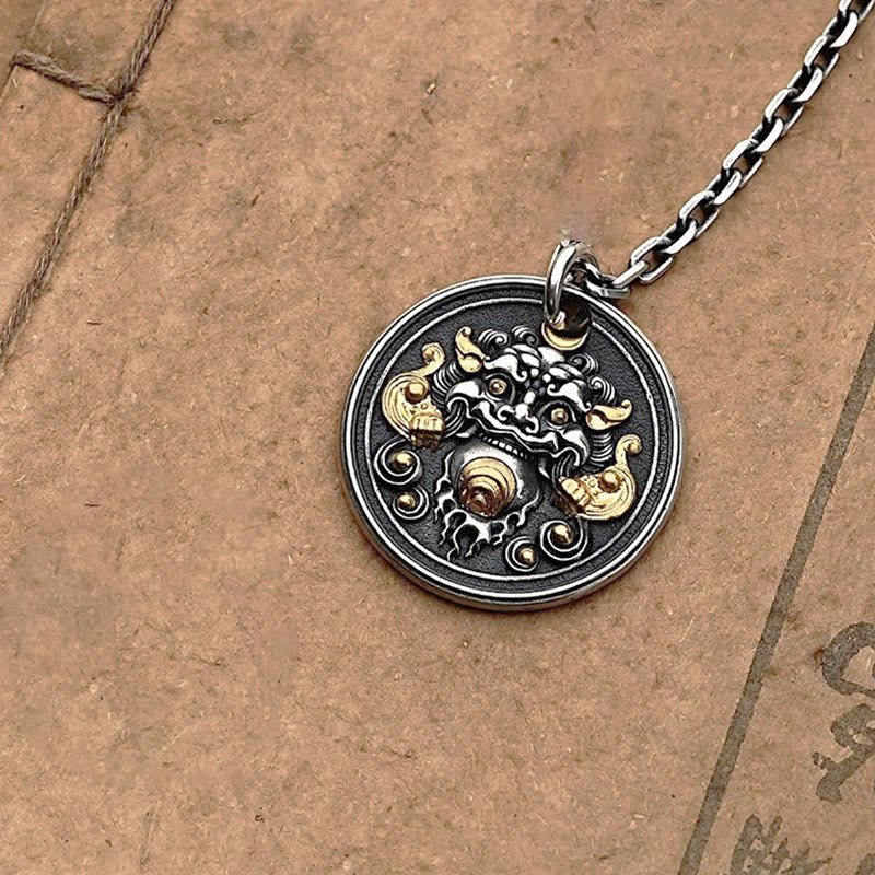 BWOOOH Tibetan Kirtimukha Amulet Healing Necklace Pendant