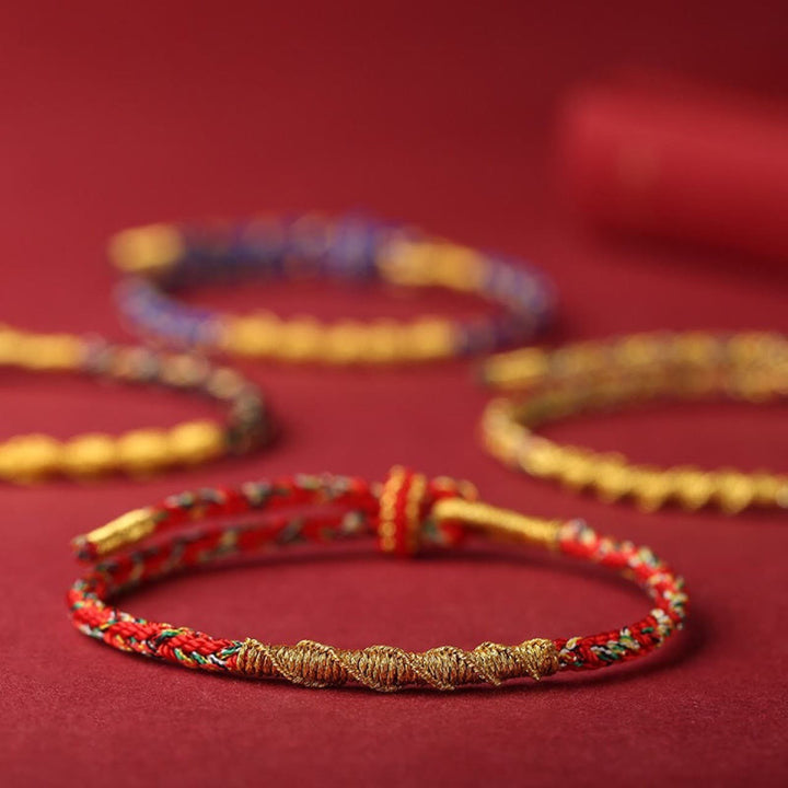 BWOOOH Handmade Chinese Zodiac Natal Buddha Protection Strength Braided String Bracelet