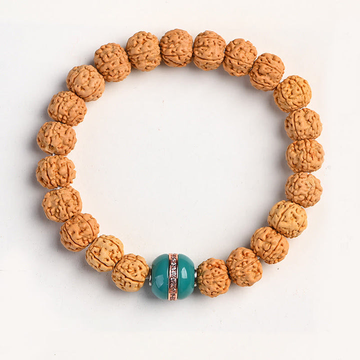 BWOOOH Tibet Rudraksha Bodhi Seed Wealth Auspiciousness Bracelet | spiritual healing bracelet