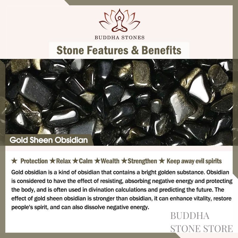 BWOOOH Tibetan Obsidian Protection Necklace