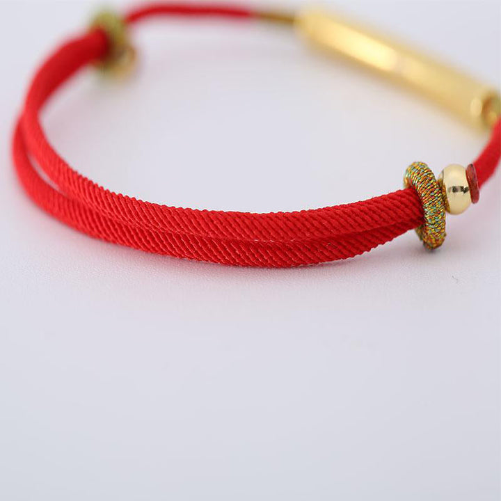 BWOOOH Tibetan Buddhist Handmade Mani Mantra Lucky Red String Bracelet