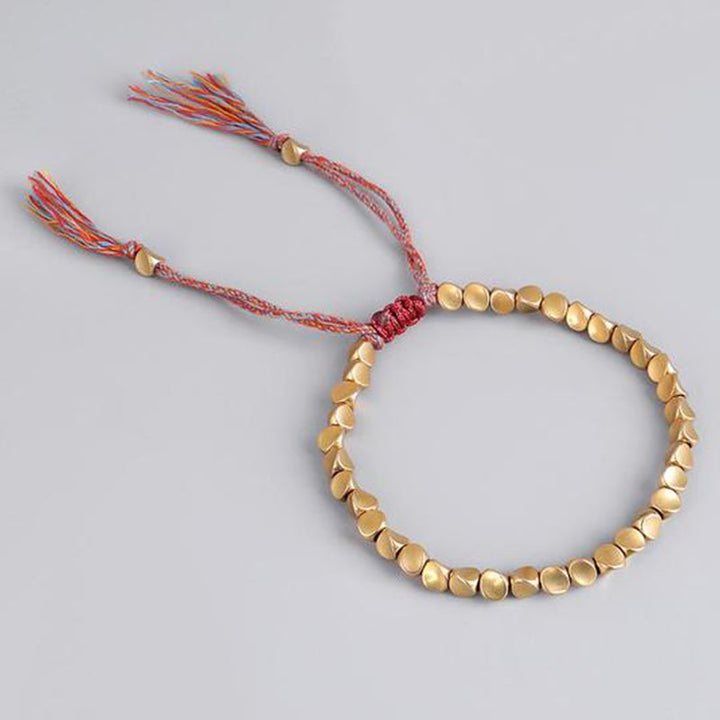BWOOOH Tibetan Copper Beads Healing Luck Bracelet