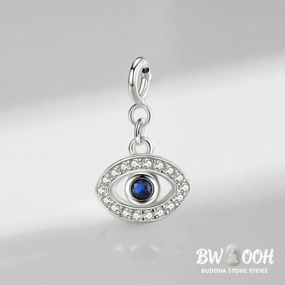 BWOOOH 925 Sterling Silver Evil Eye Hamsa Symbol Prosperity Pendant Necklace - View 9