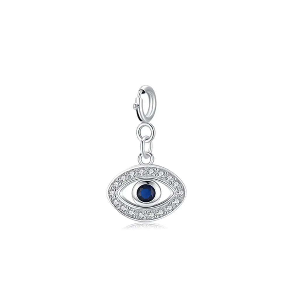 BWOOOH 925 Sterling Silver Evil Eye Hamsa Symbol Prosperity Pendant Necklace - View 3