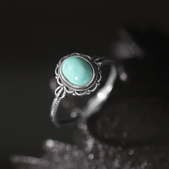 BWOOOH | 925 Sterling Silver Tibetan Turquoise Red Agate Protection Ring (Extra 30% Off | USE CODE: FS30) — Sterling Silve...